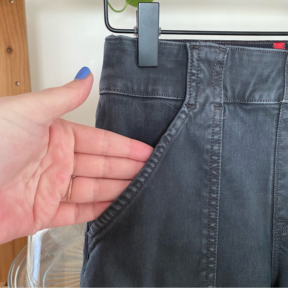 SPANX Stretch Twill Ankle Cargo Pants Washed Black Small - Picture 9 of 16